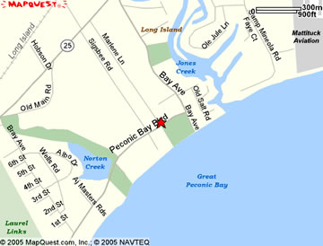 Mapquest Map to Mattituck Yacht Club