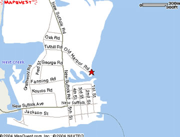 Mapquest Map to Old Cove Yacht Club