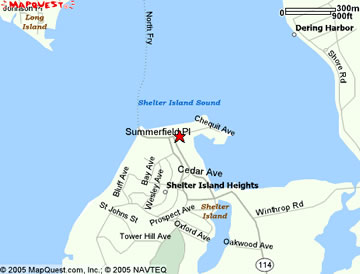 Mapquest Map to Shelter Island Yacht Club